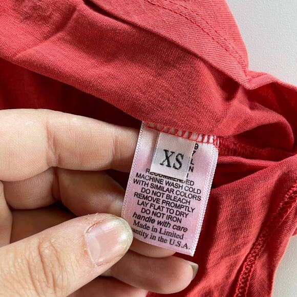 Michael Lauren Tank Top Women X Small Red Star Embroidered V-Neck Revolve - Picture 5 of 8